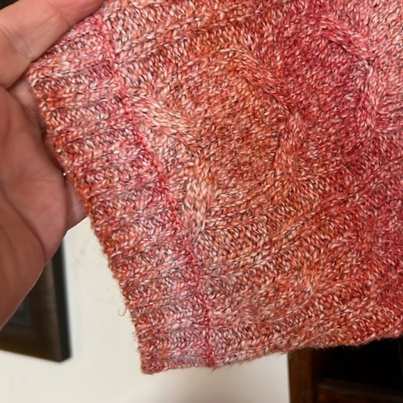 DRESS BARN Coral/Pink/White Marble Blend Button Front Sweater, Sz Medium, GUC. - Picture 5 of 7